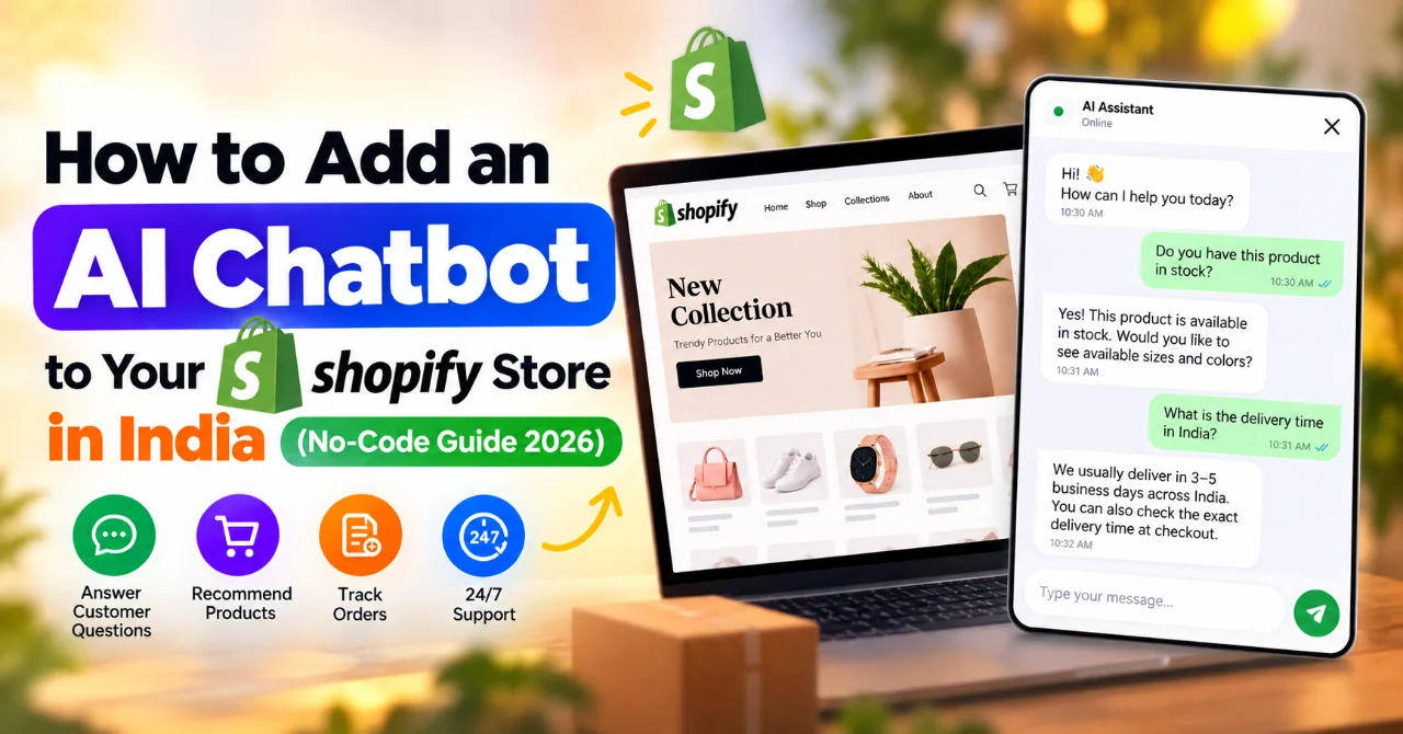 How to Add an AI Chatbot to Your Shopify Store in India (No-Code Guide 2026)